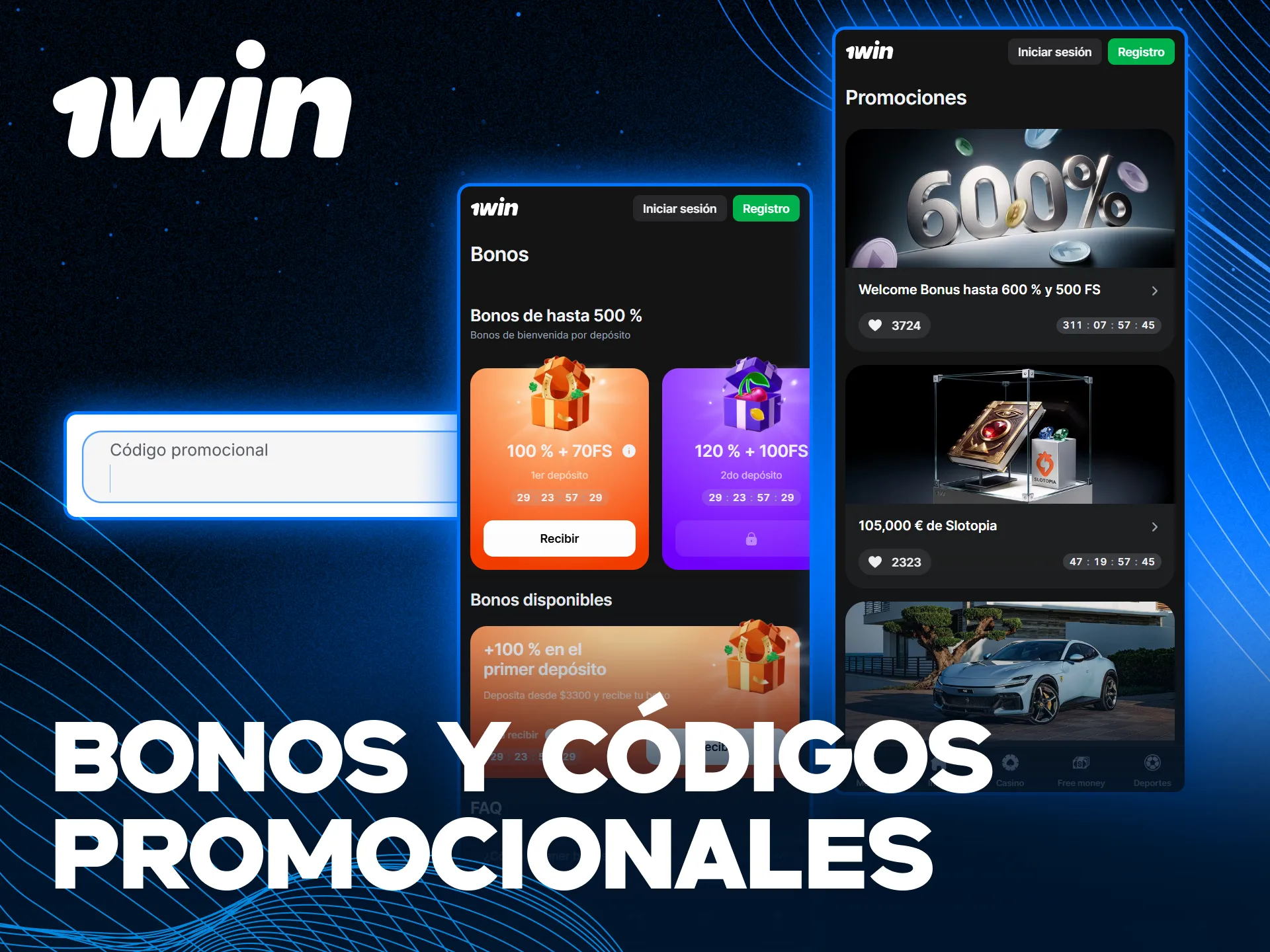 Aprovecha los bonos y códigos promocionales en la aplicación 1win.