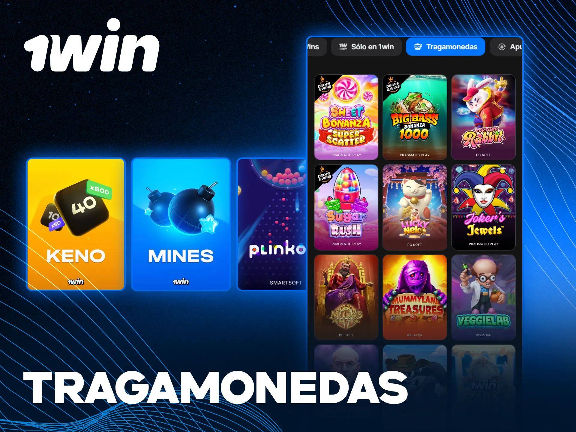 Juega a las mejores tragamonedas desde la aplicación 1win en cualquier lugar.