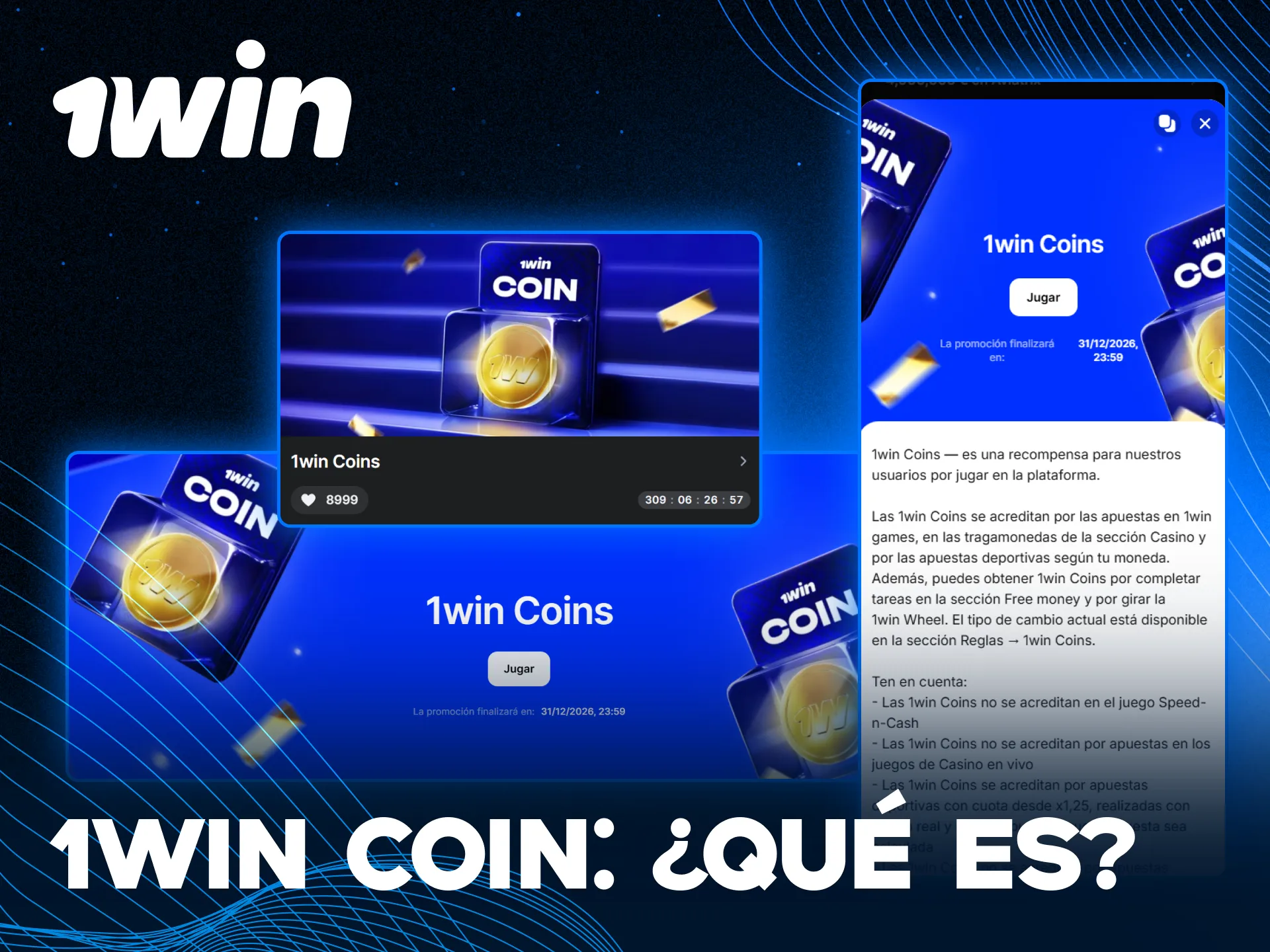 Conoce el funcionamiento de 1win Coin para canjear tus puntos por dinero.