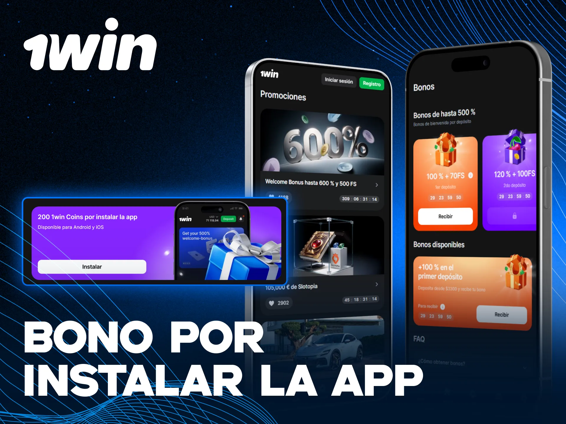 Instala la aplicación móvil para recibir otros bonos en 1win.