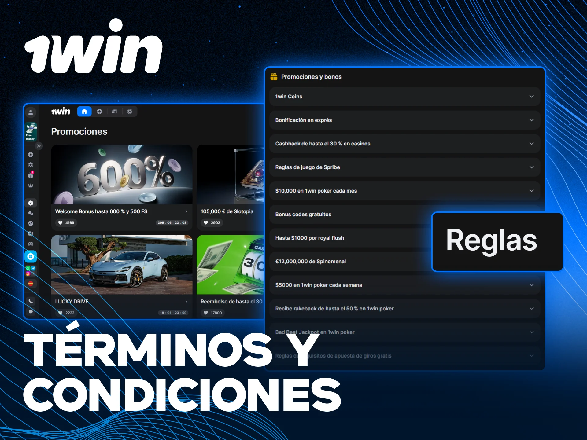 Lee los términos y condiciones oficiales para liberar tus bonos de 1win.
