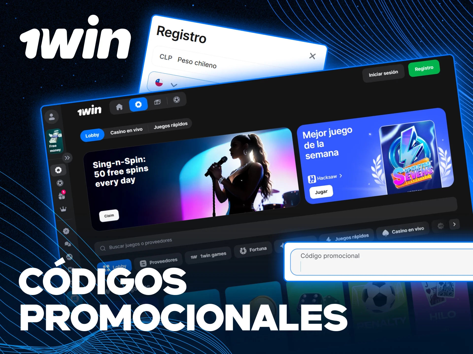 Canjea los códigos promocionales vigentes en el sitio de casino en 1win.