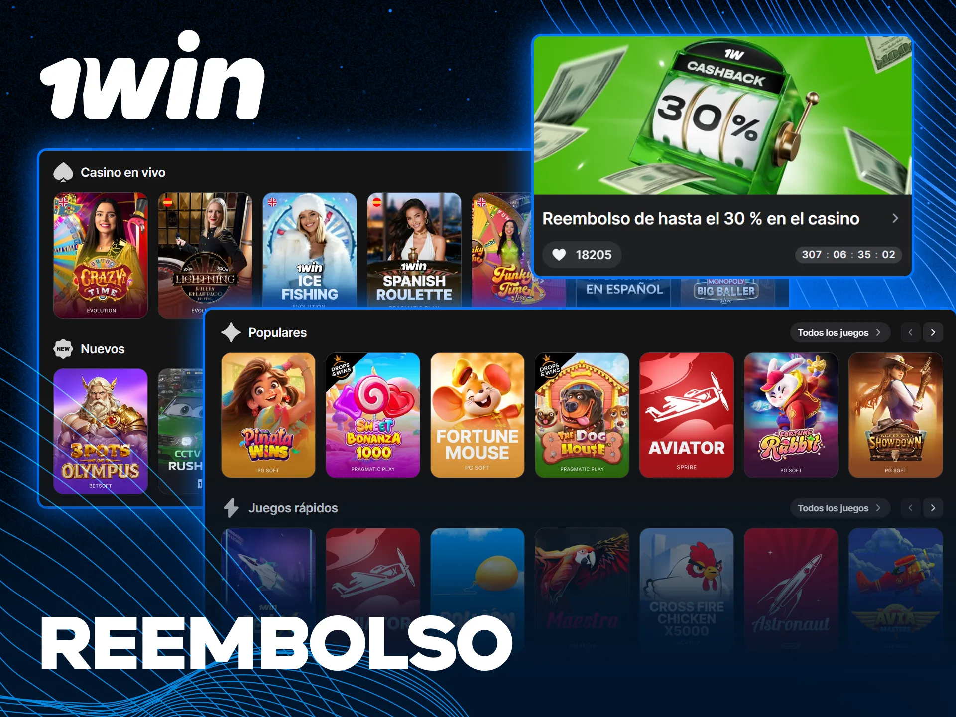 Recibe un retorno de tus pérdidas con el reembolso de casino en 1win.