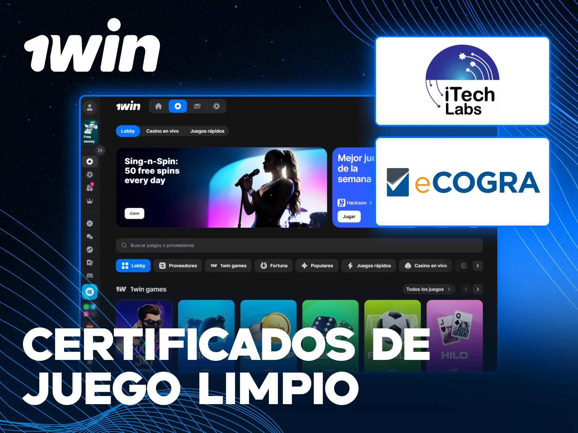 Infórmate sobre la transparencia y los certificados del casino en 1win oficial.