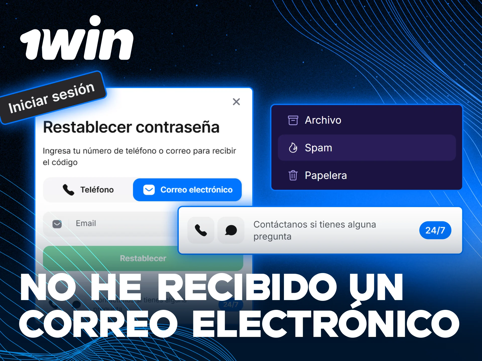 Descubre por qué no llega el correo para tu recuperación en 1win.