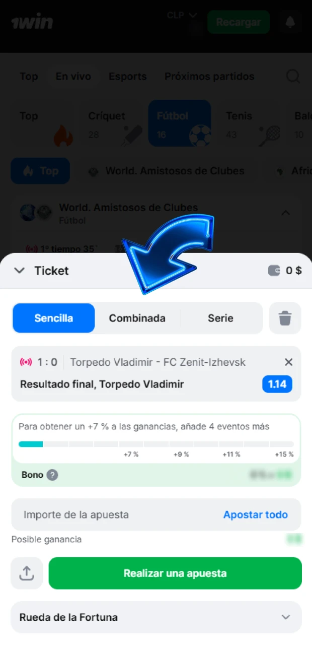 Elige el mercado más rentable para apostar en deportes en 1win ahora.