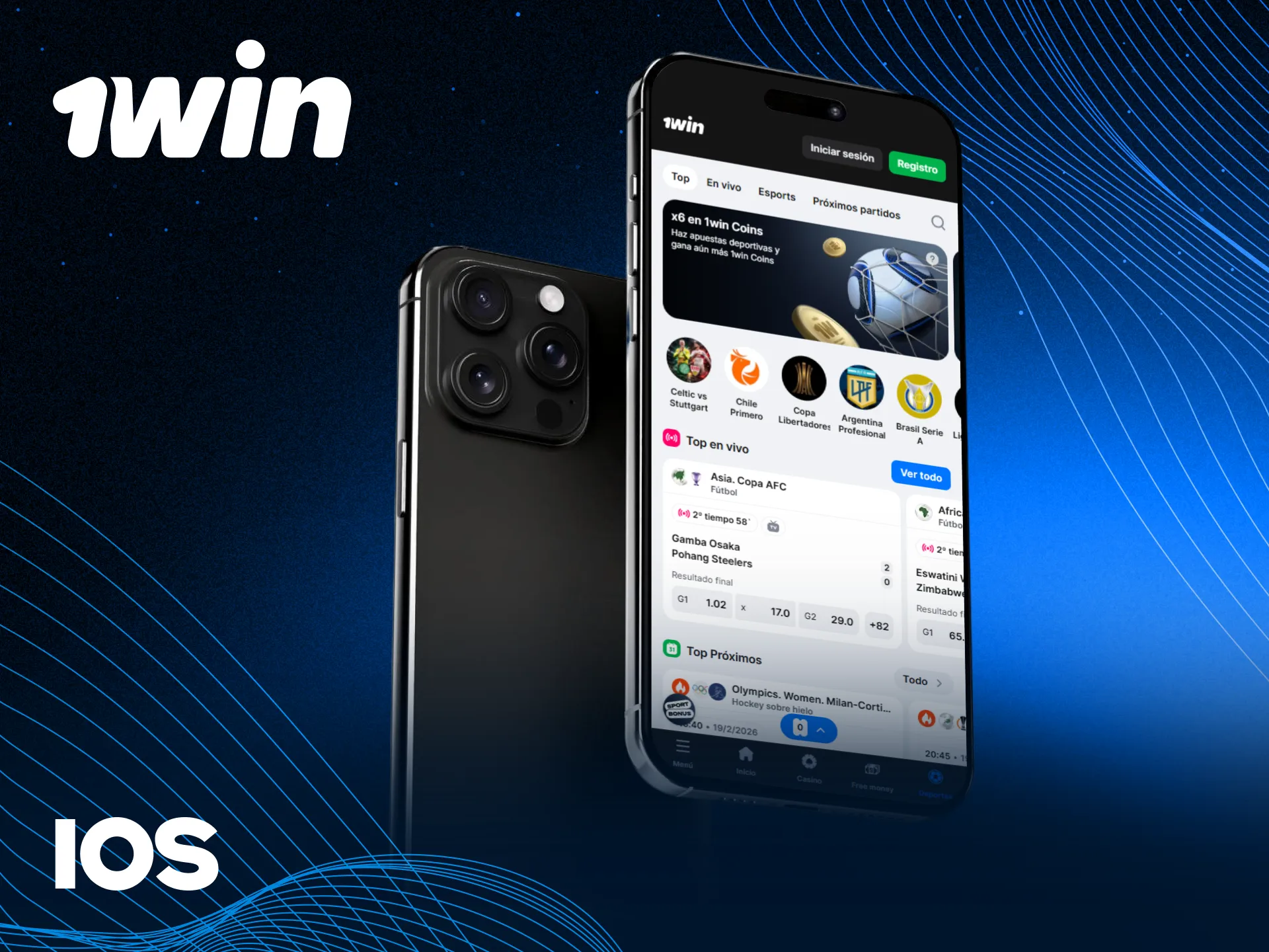 Instala la aplicación móvil 1win en tu equipo iOS.