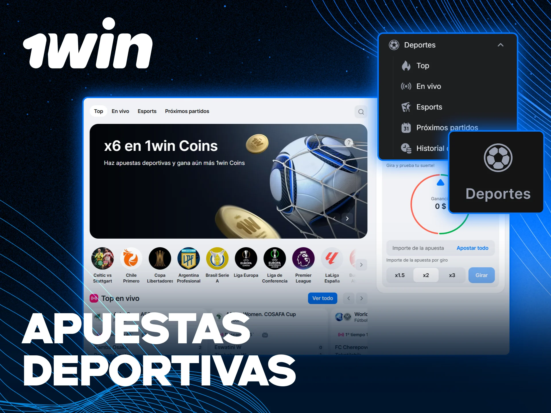 Realiza apuestas deportivas en 1win con las cuotas más competitivas.