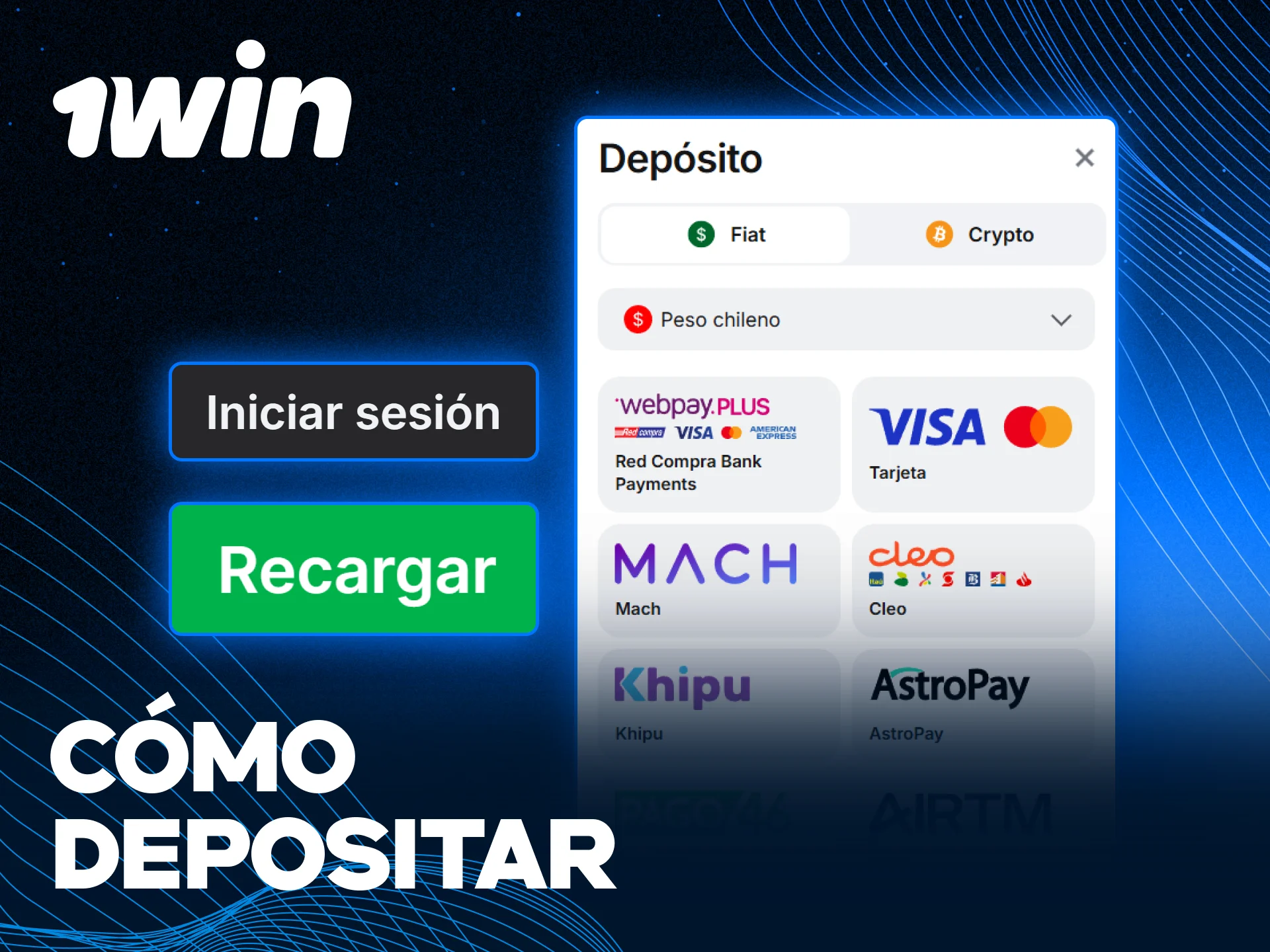 Aprende cómo depositar usando los métodos de pago en 1win Chile.