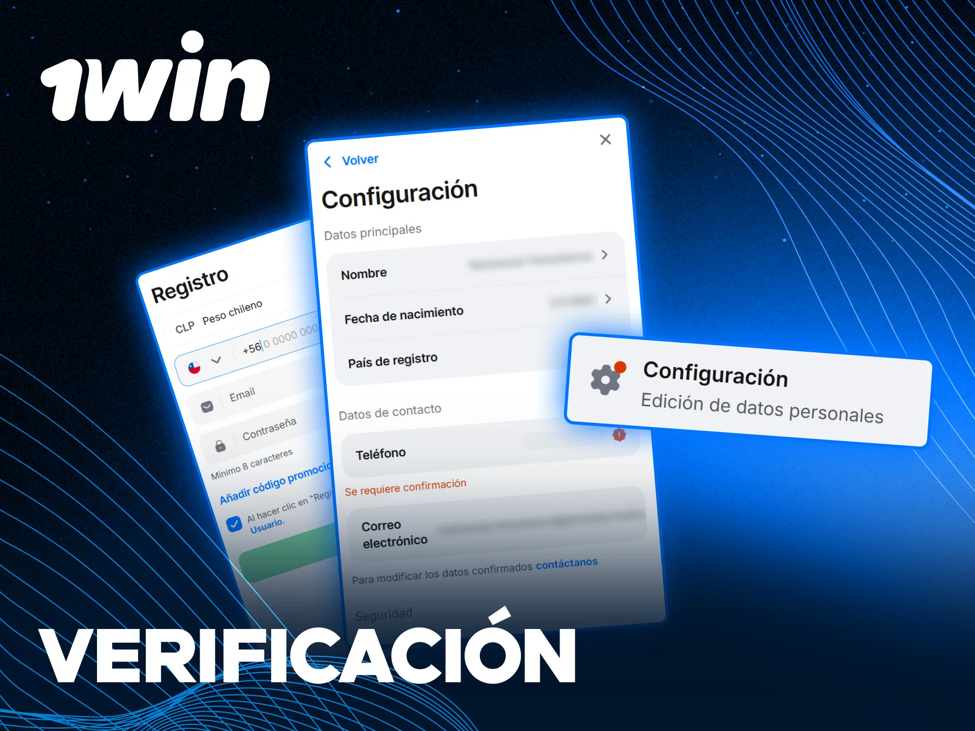 Completa la verificación de tu cuenta después del registro en 1win.