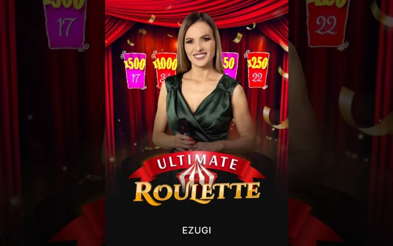 Juega con crupieres reales en Ultimate Roulette en 1win.